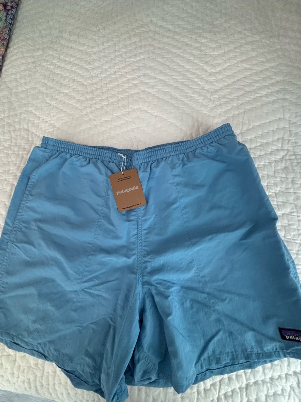 Patagonia Men’s Light Blue 5” Baggies shorts